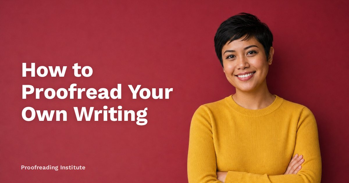 How to Proofread Your Own Writing