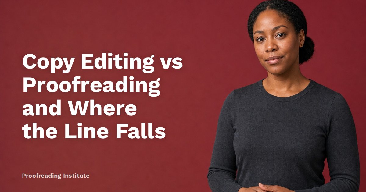 Copy Editing vs Proofreading and Where the Line Falls